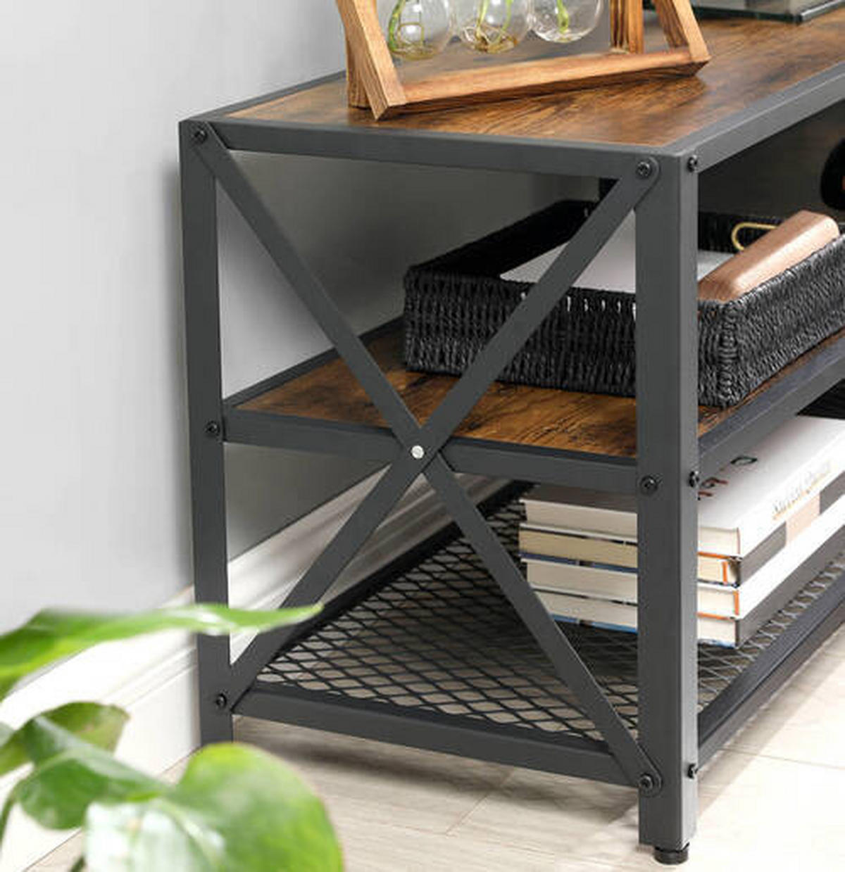 LOWBOARD  in 140/52/39 cm  - Schwarz/Braun, Trend, Holzwerkstoff/Metall (140/52/39cm) - Boxxx