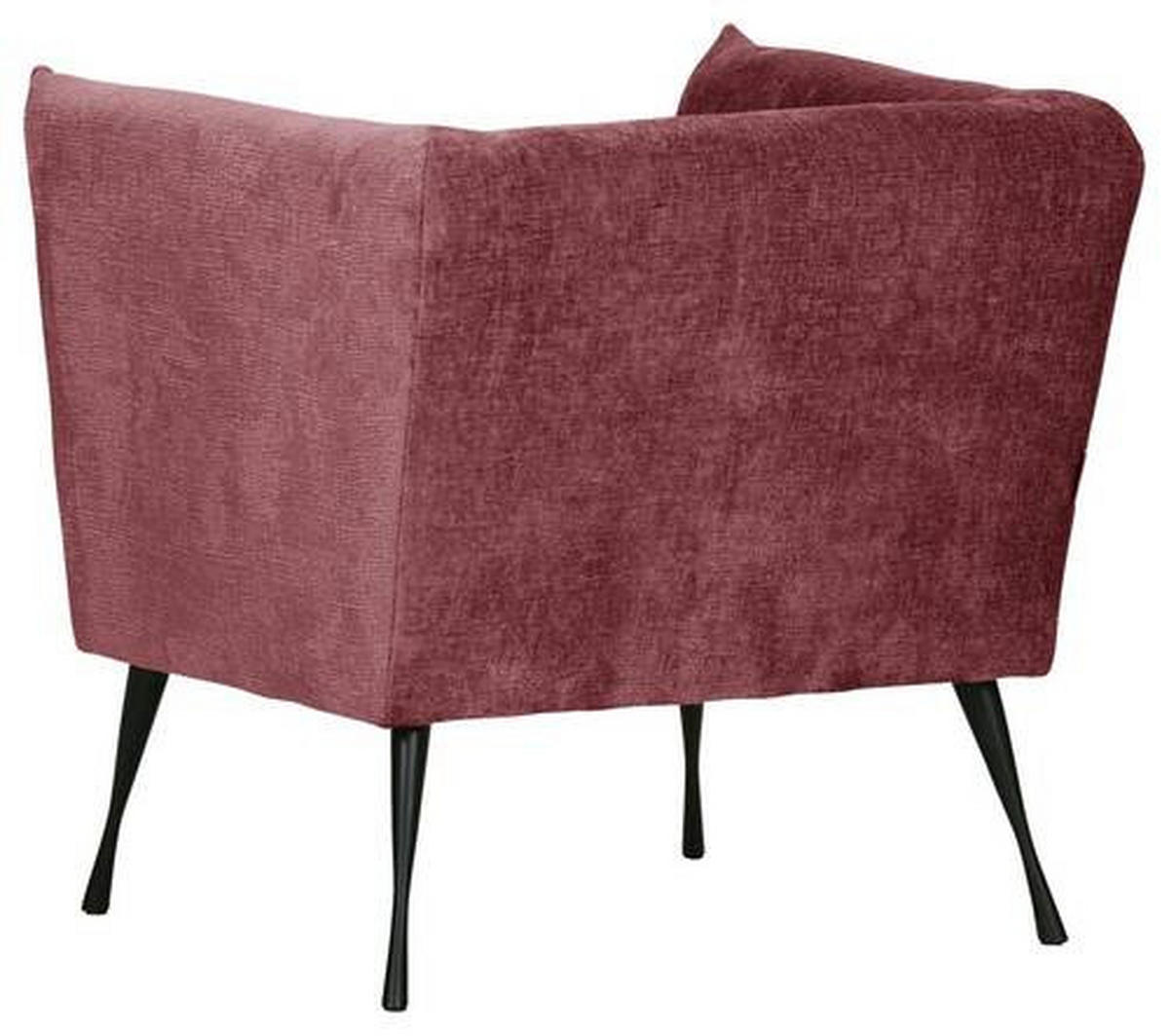 FÅTÖLJ i textil bordeaux  - bordeaux/svart, Design, metall/textil (76/73/76cm) - MID.YOU