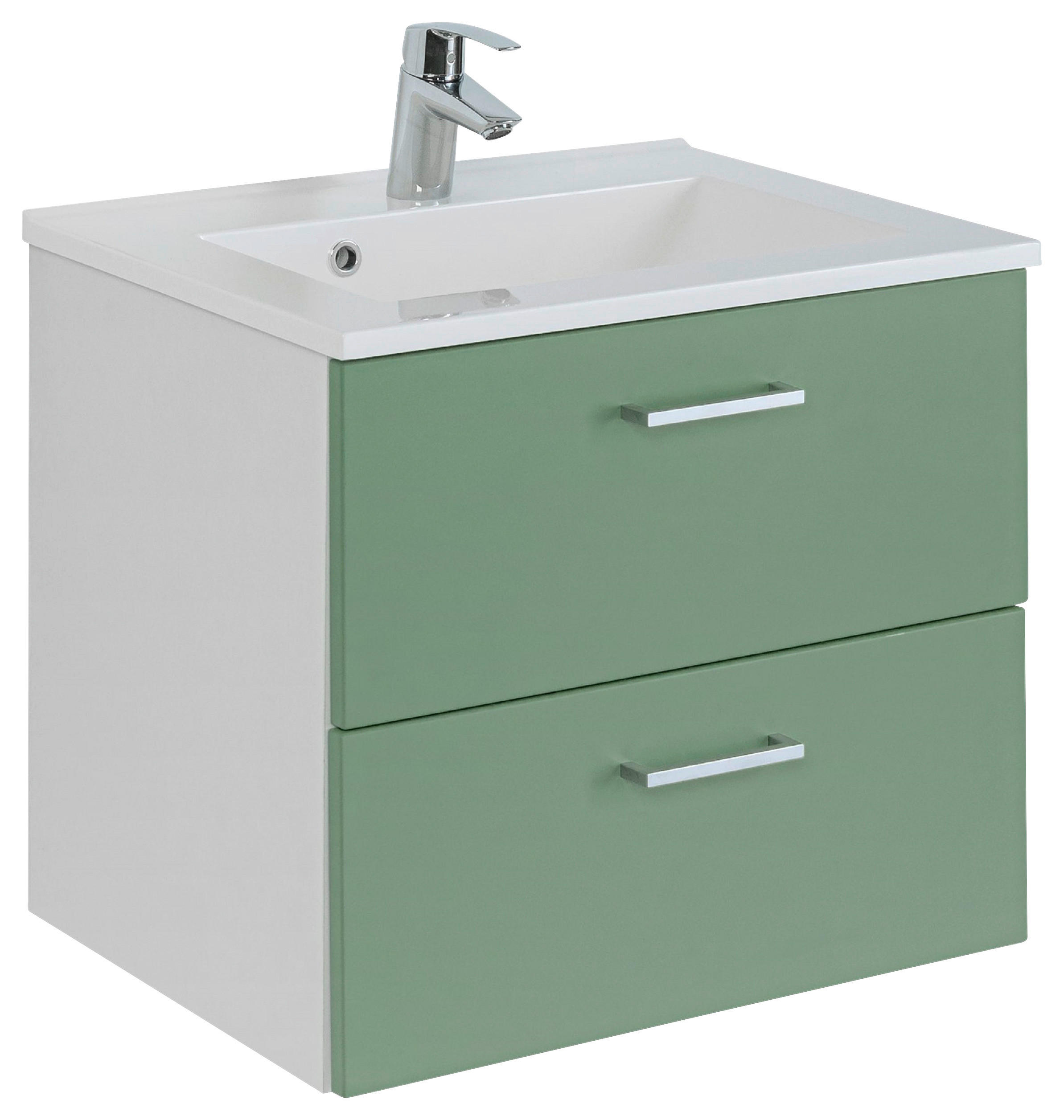 WASCHTISCHKOMBI 60 cm - Chromfarben/Weiss, Modern, Holzwerkstoff/Stein (60cm) - Held