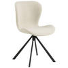 STUHL Webstoff Creme  - Creme/Schwarz, Design, Textil/Metall (46,5/81/53cm)