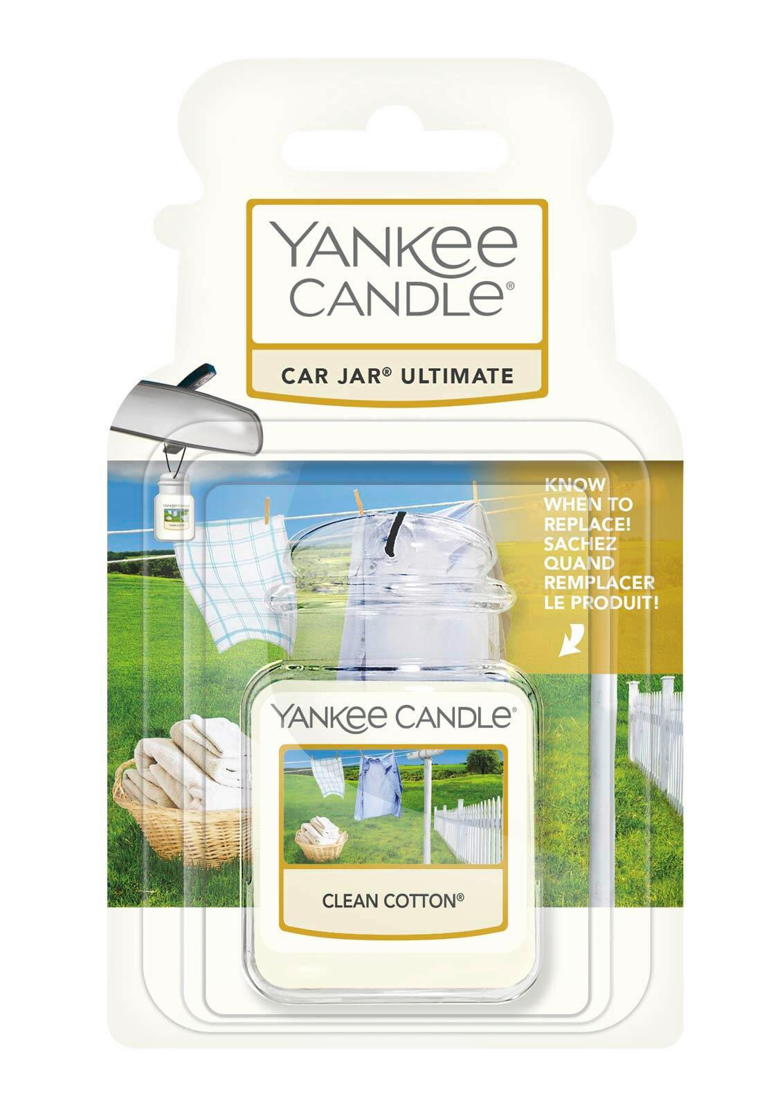 OSVEŽILEC ZRAKA ZA AVTO Clean Cotton  - bež, Basics (4/6/2,5cm) - Yankee Candle