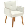 ARMLEHNSTUHL  in Webstoff, Mikrofaser  - Eichefarben/Beige, Design, Holz/Textil (67/86/67cm) - Linea Natura