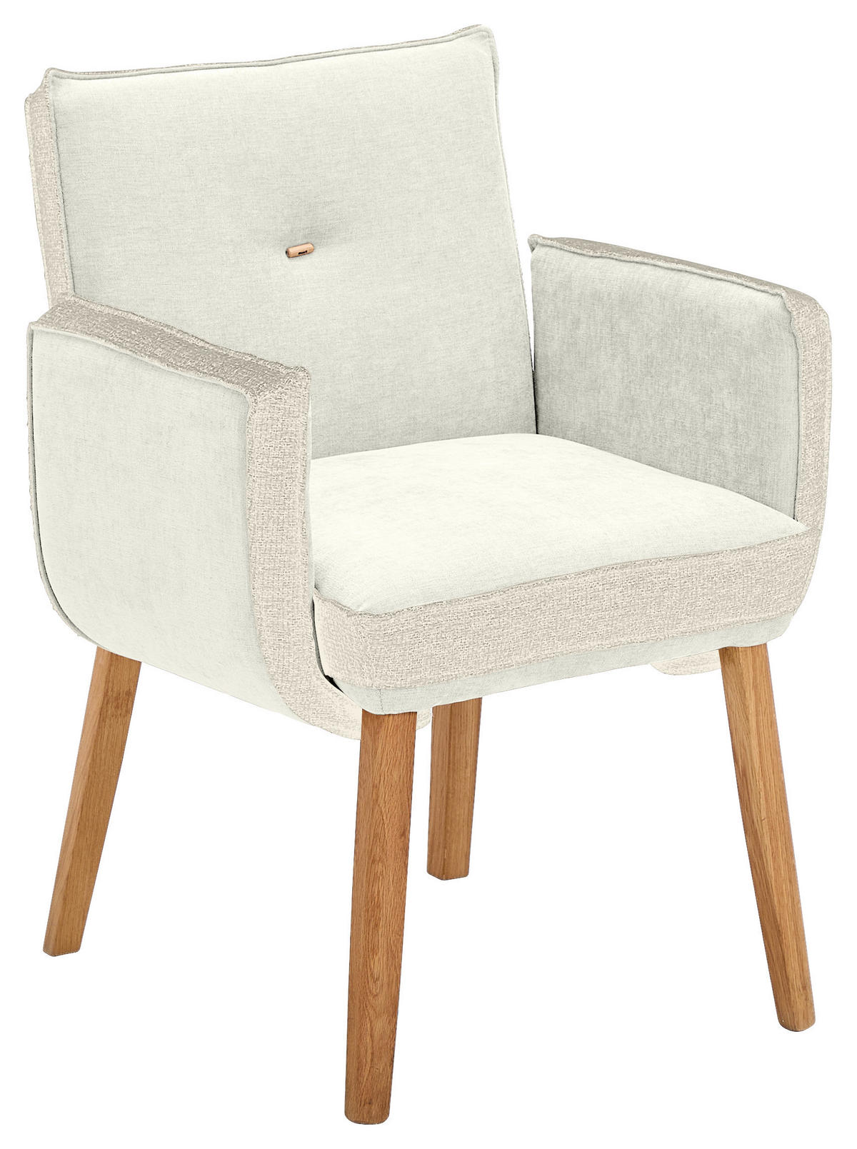 ARMLEHNSTUHL  in Webstoff, Mikrofaser  - Eichefarben/Beige, Design, Holz/Textil (67/86/67cm) - Linea Natura