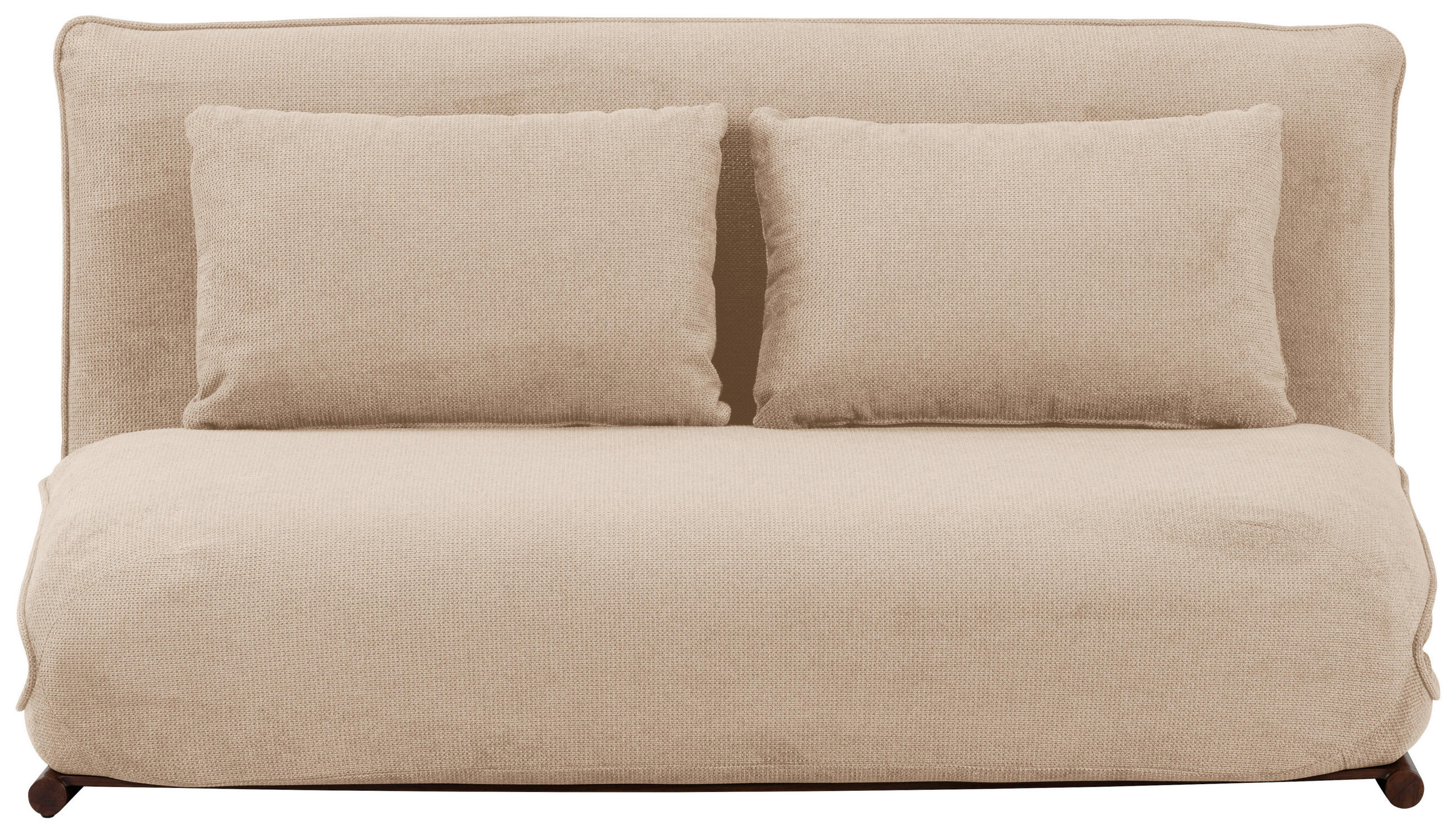 SOFA VELIN Samt Creme, Dunkelbraun  - Dunkelbraun/Creme, Design, Textil/Metall (140/97/80cm) - MID.YOU