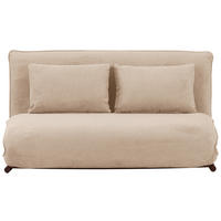 SOFA VELIN Samt Creme, Dunkelbraun  - Dunkelbraun/Creme, Design, Textil/Metall (140/97/80cm) - MID.YOU
