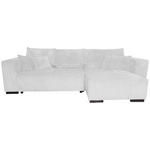 ECKSOFA  in Cord Perlmutt  - Perlmutt/Braun, KONVENTIONELL, Holz/Textil (293/160cm) - Carryhome