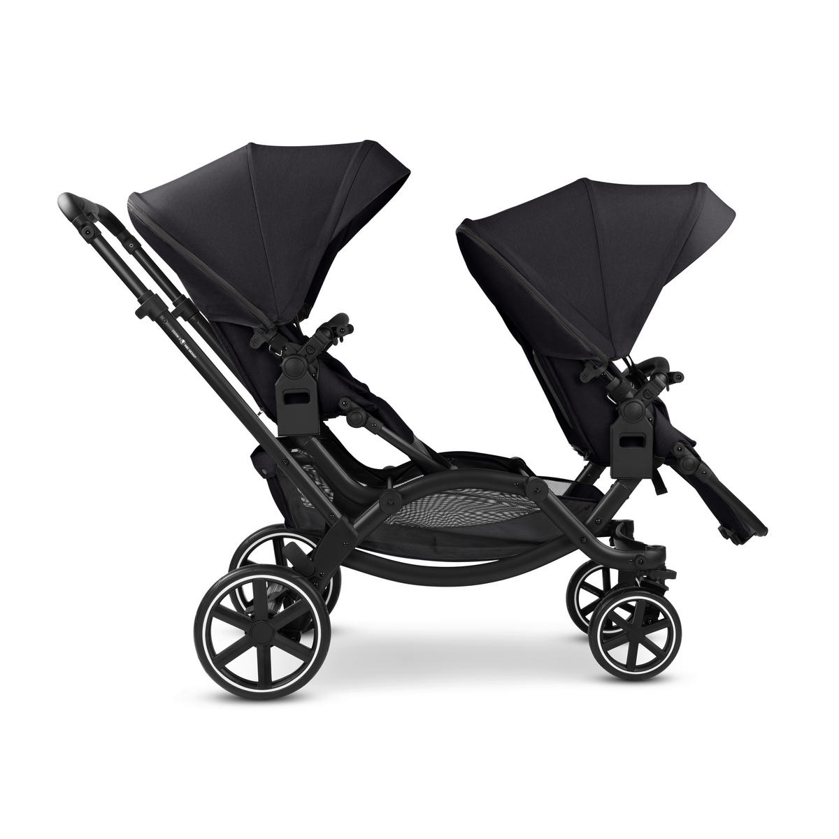 GESCHWISTERWAGEN Zoom 2  - Schwarz, Basics, Textil/Metall (121/60/118cm) - ABC Design