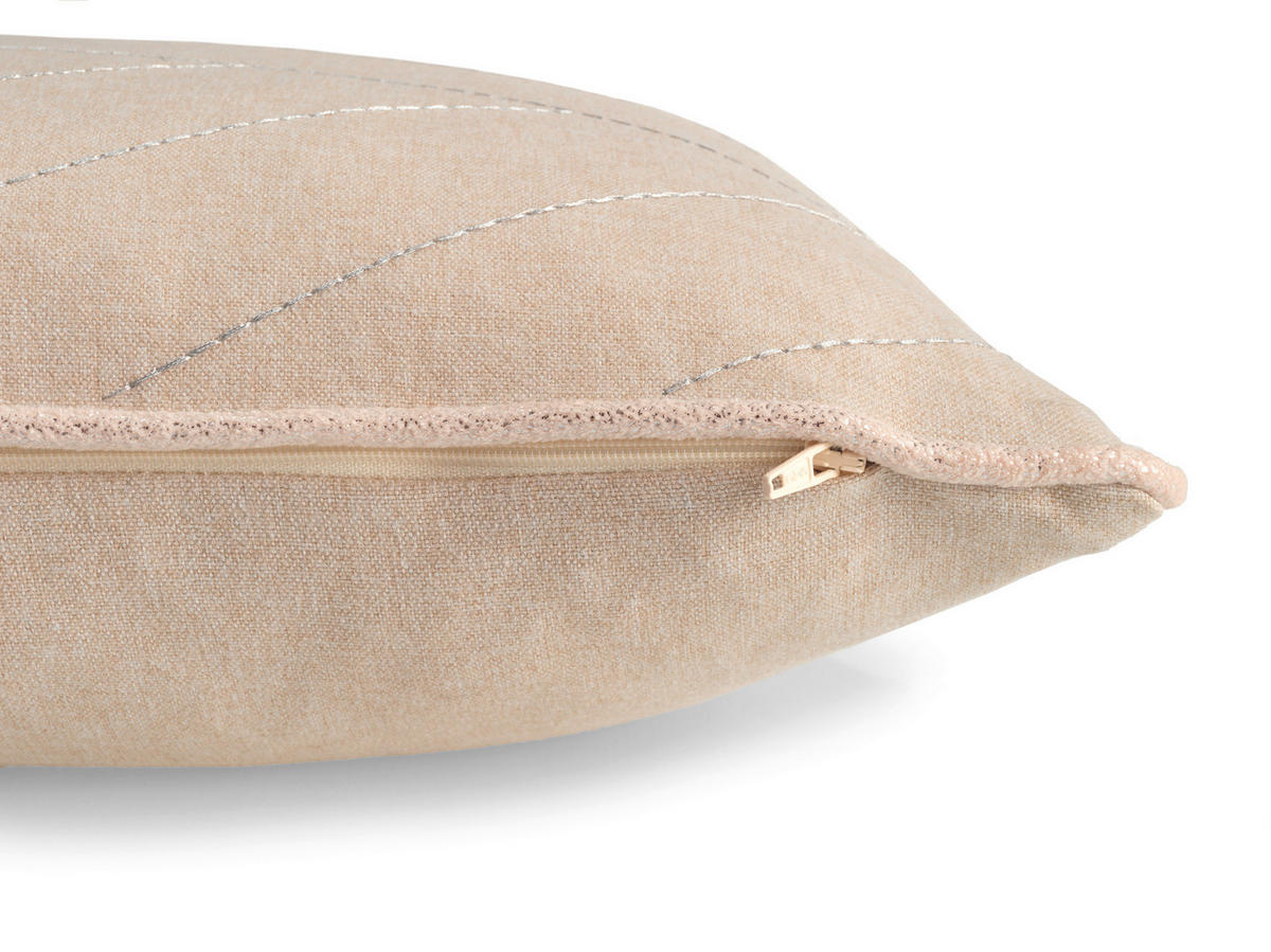 KISSENHÜLLE E-GlitterLines 38/58 cm  - Beige/Silberfarben, Basics, Textil (38/58cm) - Esprit