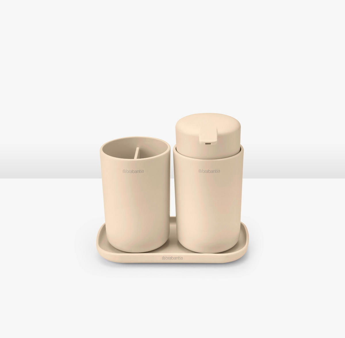 Handfatsset plast  - beige, Basics, plast (16,8/14,9/9,7cm) - Brabantia