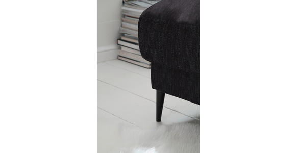 ECKSOFA in Flachgewebe Schwarz 207/296 cm - Schwarz, Design, Textil/Metall (207/296cm) - Dieter Knoll