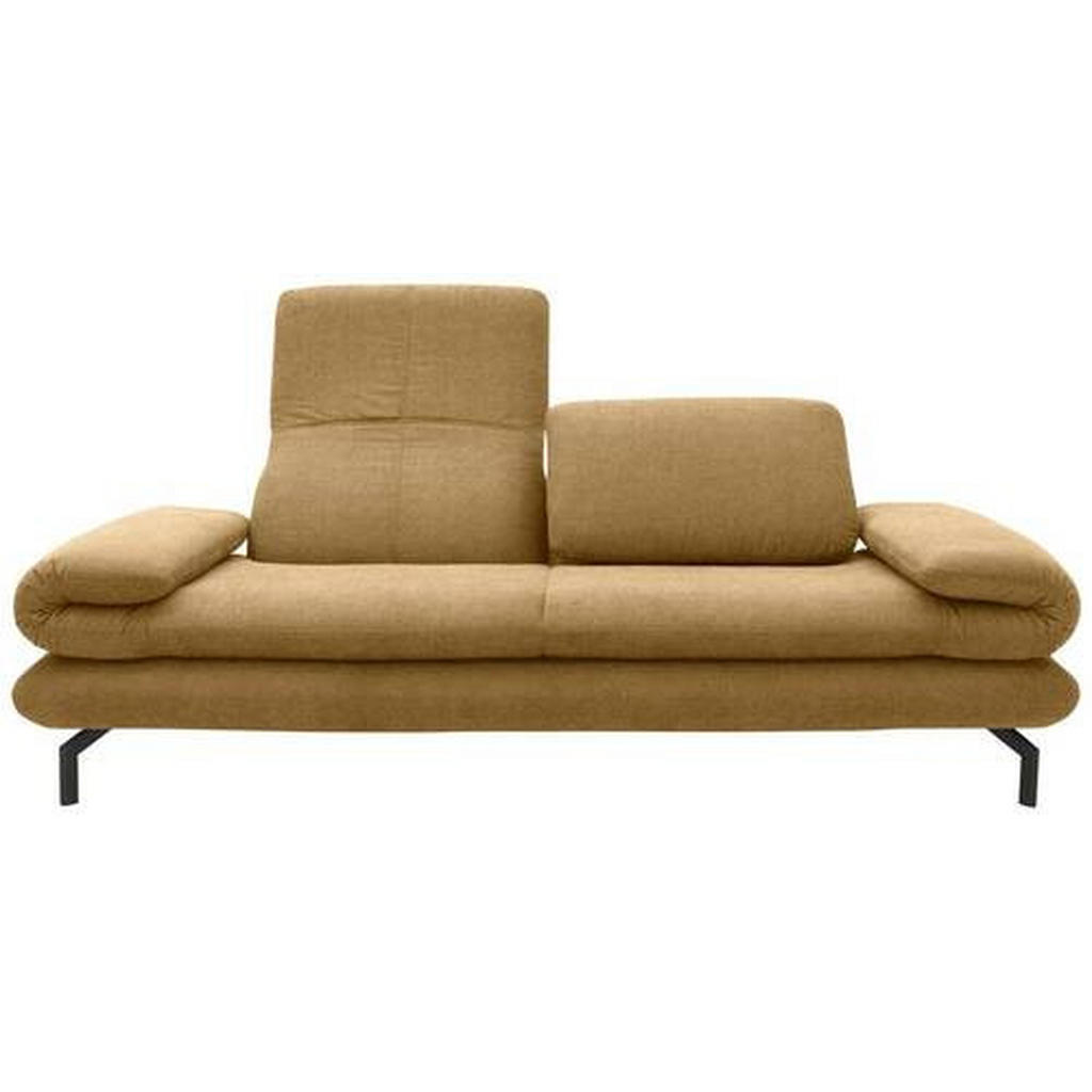 Thumbnail - Looks by W.Joop 2,5-Sitzer Looks Xiii, Messing, Textil, Uni, 224 (284)x83 (110)x98 cm, Made in EU, FSC Mix, Wohnzimmer, ...