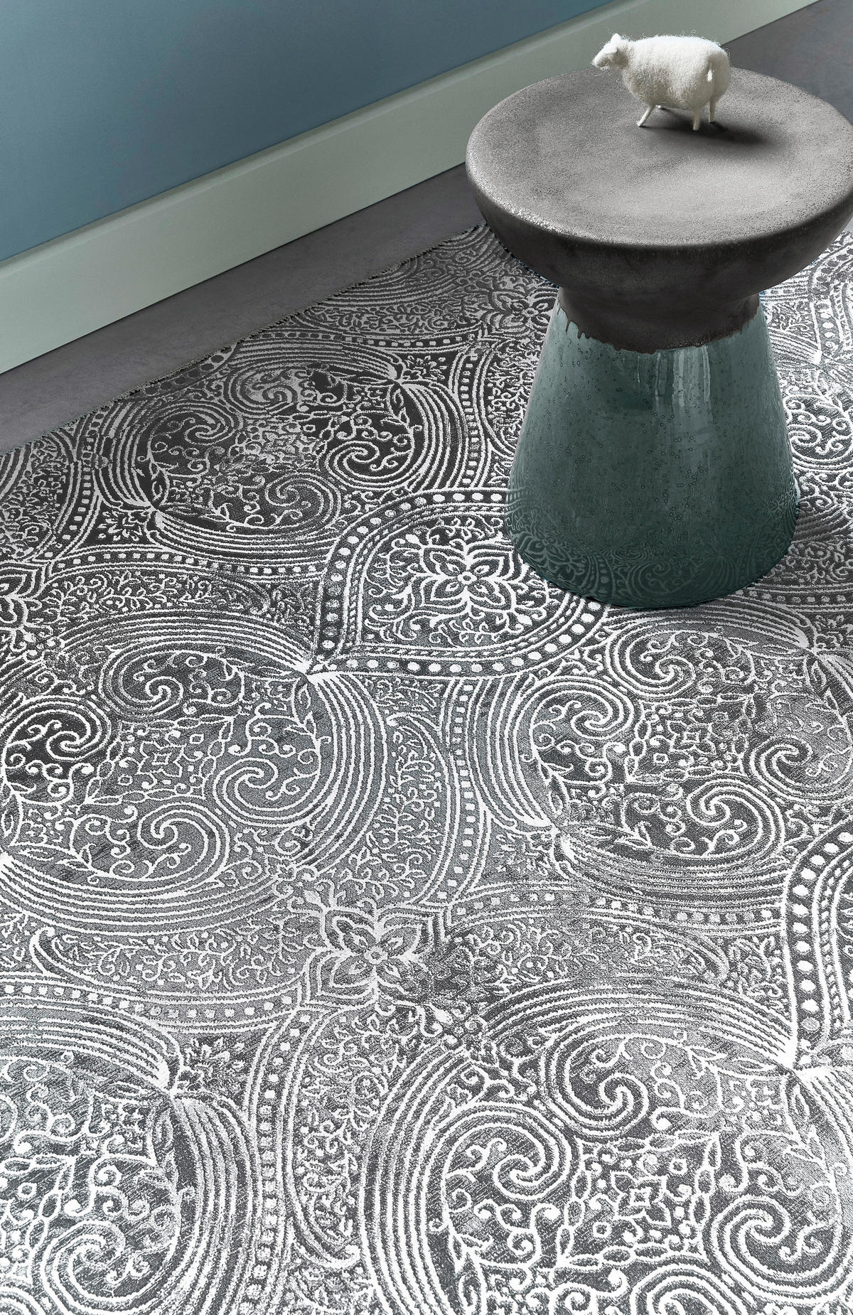 VINTAGE-TEPPICH 130/190 cm Grace Grau  - Grau, Design, Textil (130/190cm) - WECON HOME