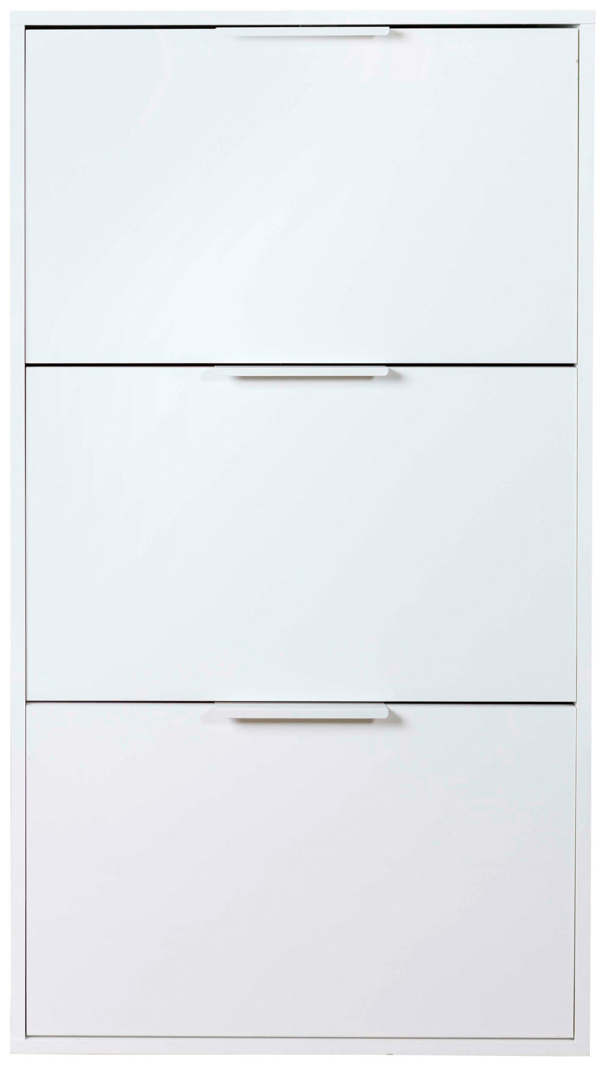 OMARA Z LOPUTAMI ZA ČEVLJE bela, visoki sijaj - bela/visoki sijaj, Design, leseni material (65/119/25cm) - Carryhome