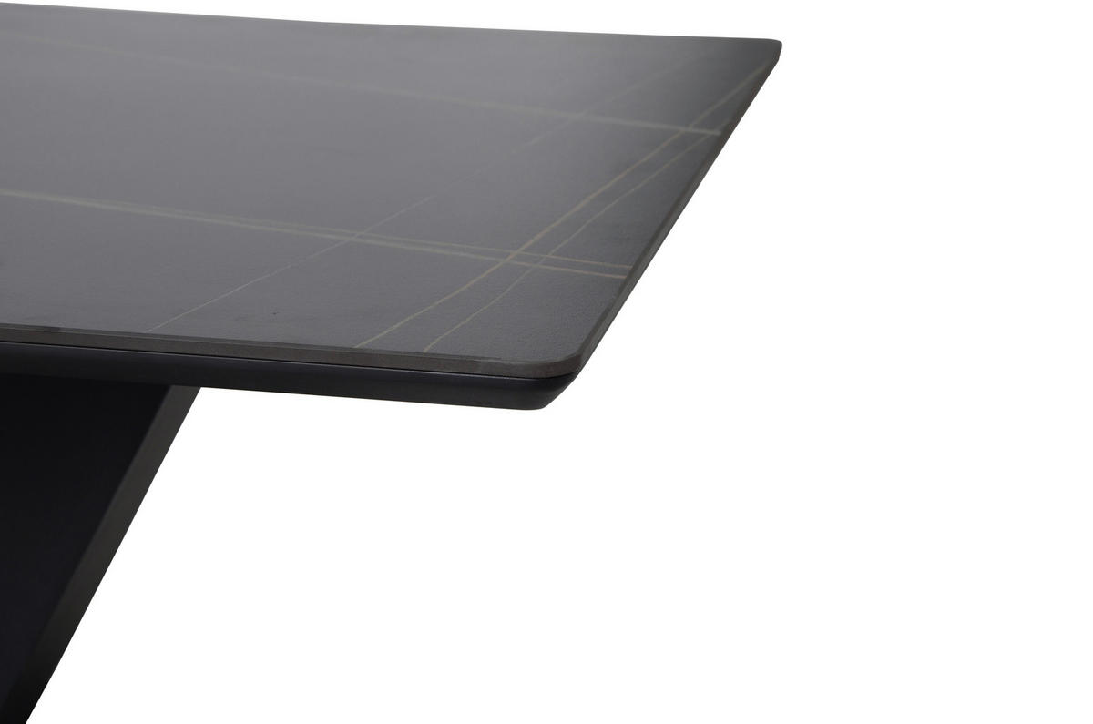 COUCHTISCH 110/60/42 cm rechteckig Schwarz  - Schwarz, Design, Keramik/Metall (110/60/42cm) - Stylife