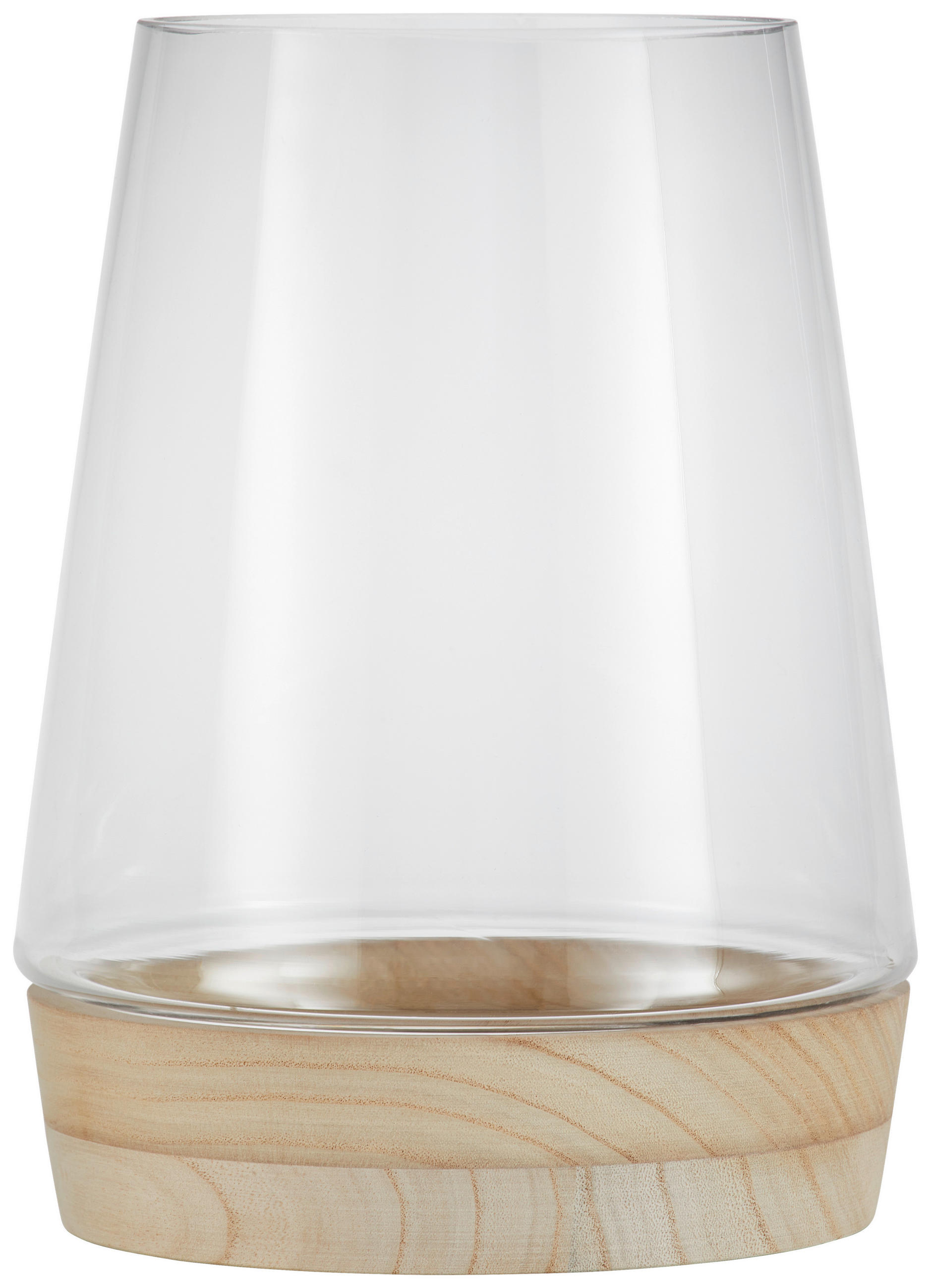 WINDLICHT Naturfarben 22/28 cm  - Naturfarben, LIFESTYLE, Glas/Holz (22/28cm) - Ambia Home
