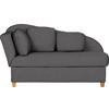 LIEGE in Chenille, Flachgewebe Dunkelgrau  - Dunkelgrau, Lifestyle, Holz/Textil (85/97/180cm) - Novel