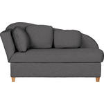 LIEGE  in Chenille, Flachgewebe Dunkelgrau  - Dunkelgrau, LIFESTYLE, Holz/Textil (85/97/180cm) - Novel