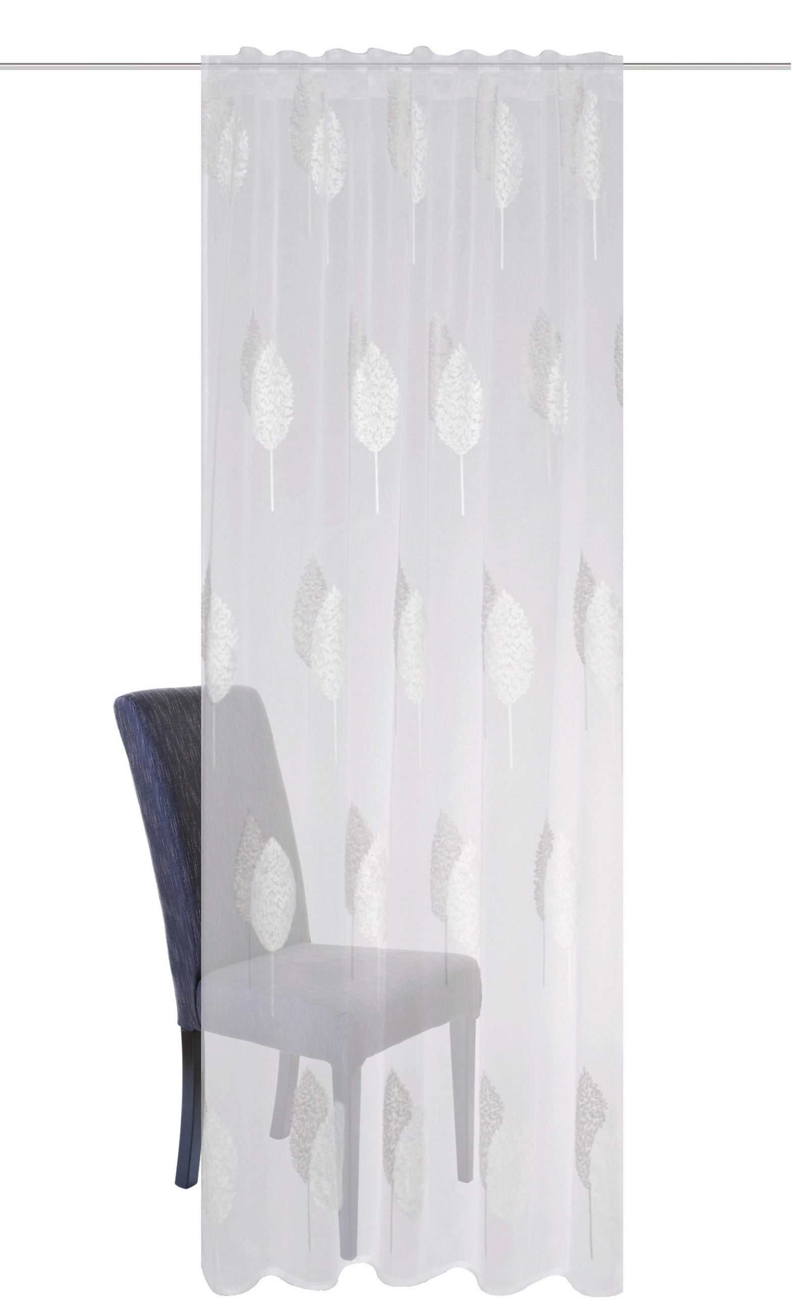 FERTIGVORHANG  halbtransparent  140/245 cm   - Grau, Basics, Textil (140/245cm)