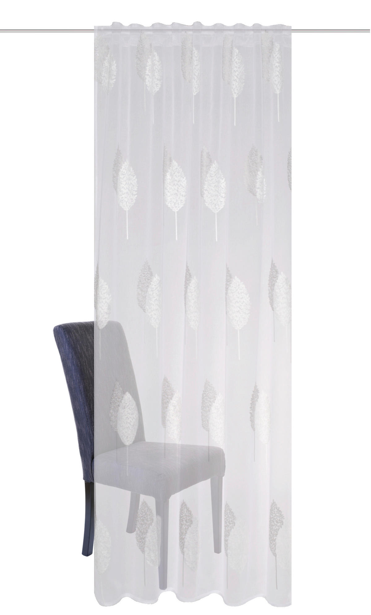 FERTIGVORHANG  halbtransparent  140/245 cm   - Grau, Basics, Textil (140/245cm)