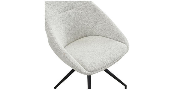 STUHL - Creme/Schwarz, Trend, Textil/Metall (56/79/60cm) - Xora