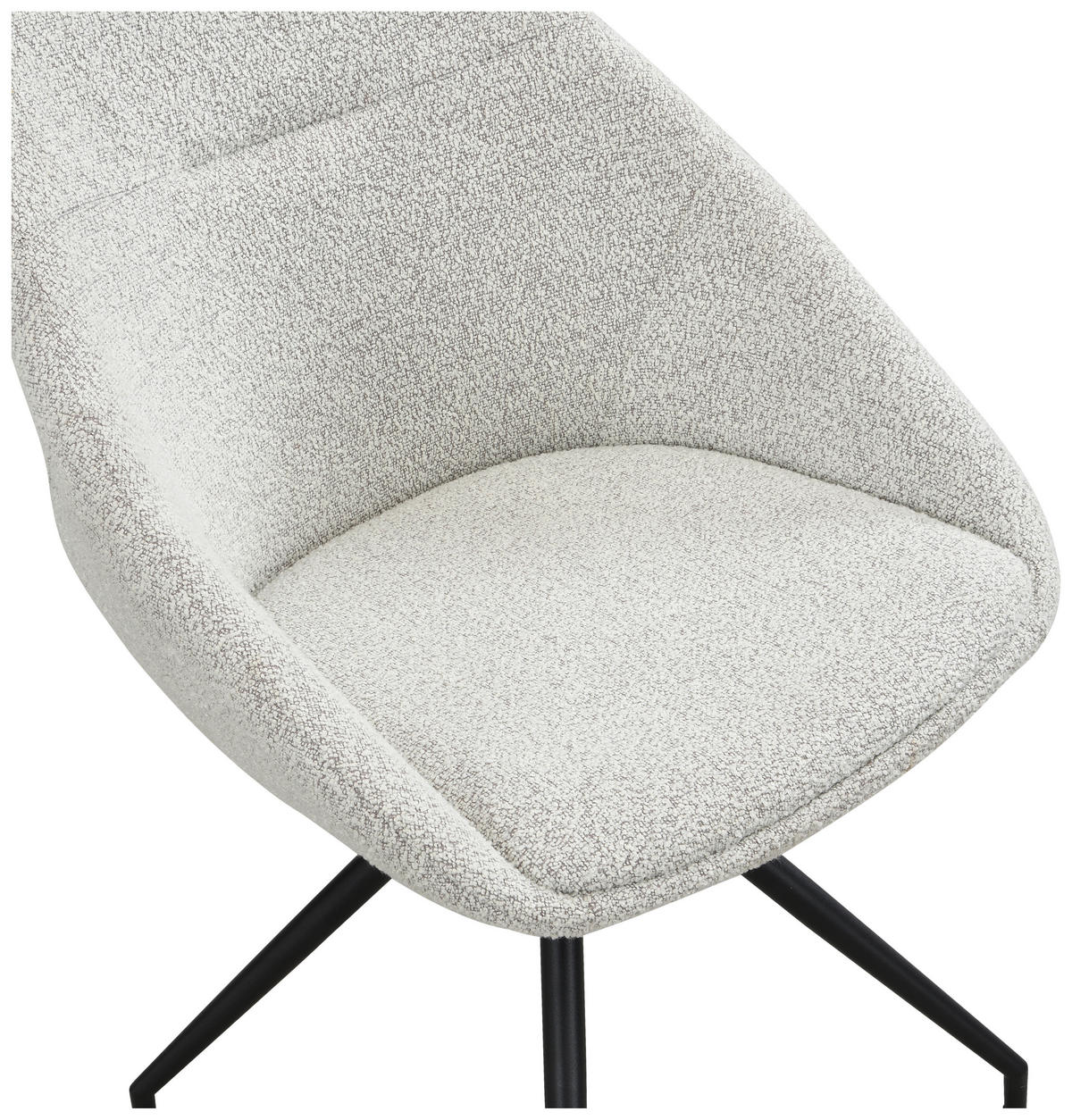 SZÉK fém, textil krémszínű  - krémszínű/fekete, Trend, textil/fém (56/79/60cm) - Xora