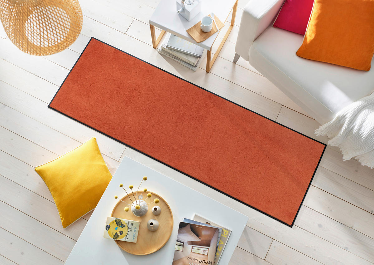 LÄUFER 60/180 cm Spice Rust  - Rot, KONVENTIONELL, Kunststoff/Textil (60/180cm) - wash+dry