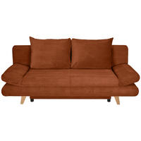 SCHLAFSOFA Cord Rostfarben  - Rostfarben/Buchefarben, KONVENTIONELL, Holz/Textil (200/75/85cm) - Carryhome