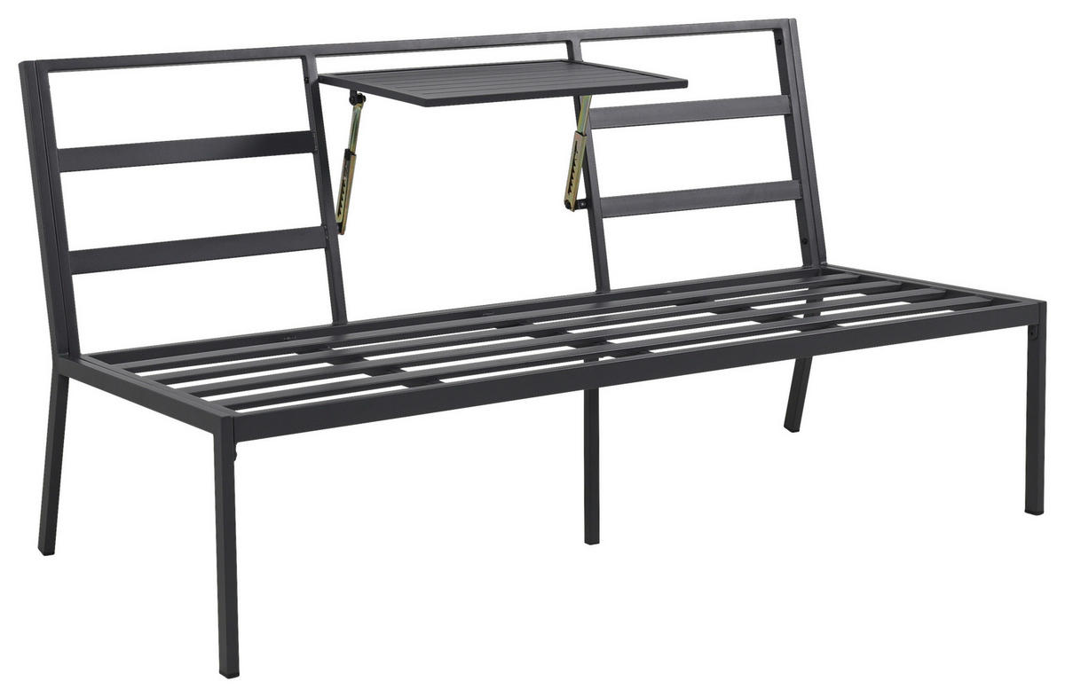 GARTENSET Webstoff Eisen  - Grau, Design, Textil/Metall (165/77/84cm) - Ambia Garden