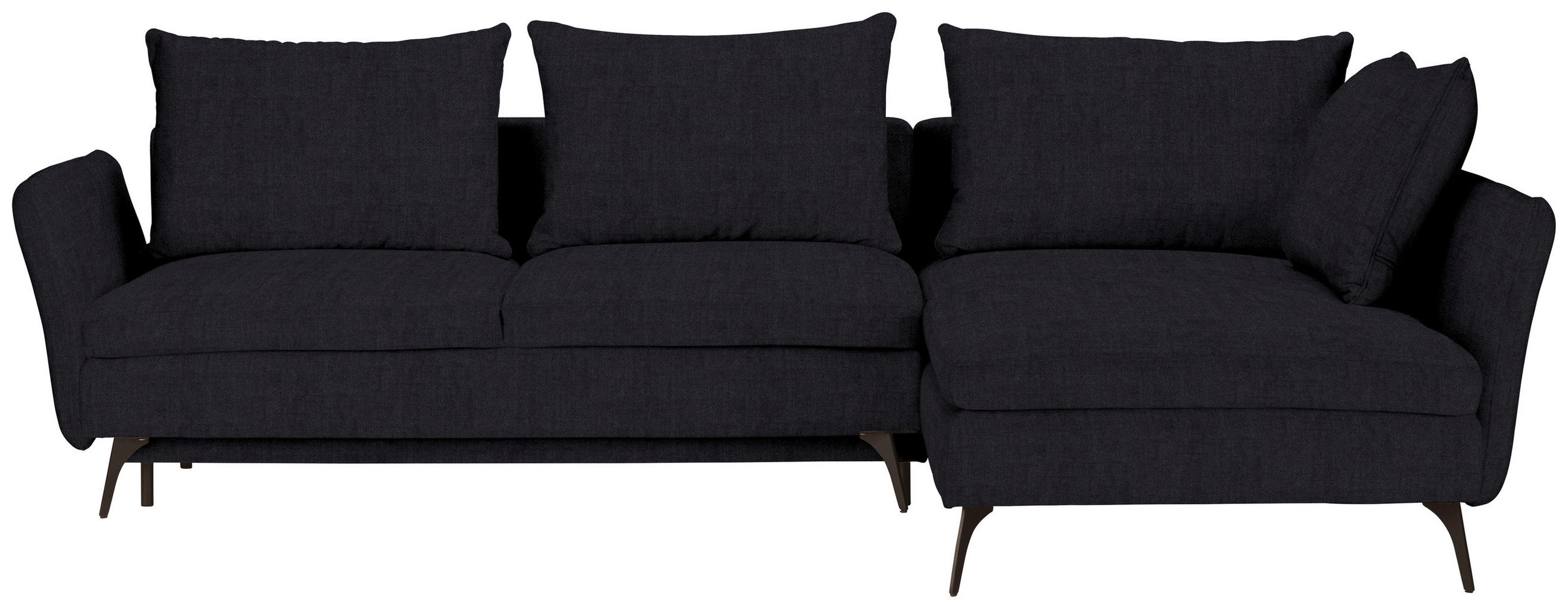 Freisteller von XXXL ECKSOFA Schwarz Webstoff.