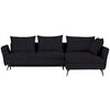Freisteller von XXXL ECKSOFA Schwarz Webstoff.