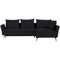 Freisteller von XXXL ECKSOFA Schwarz Webstoff.
