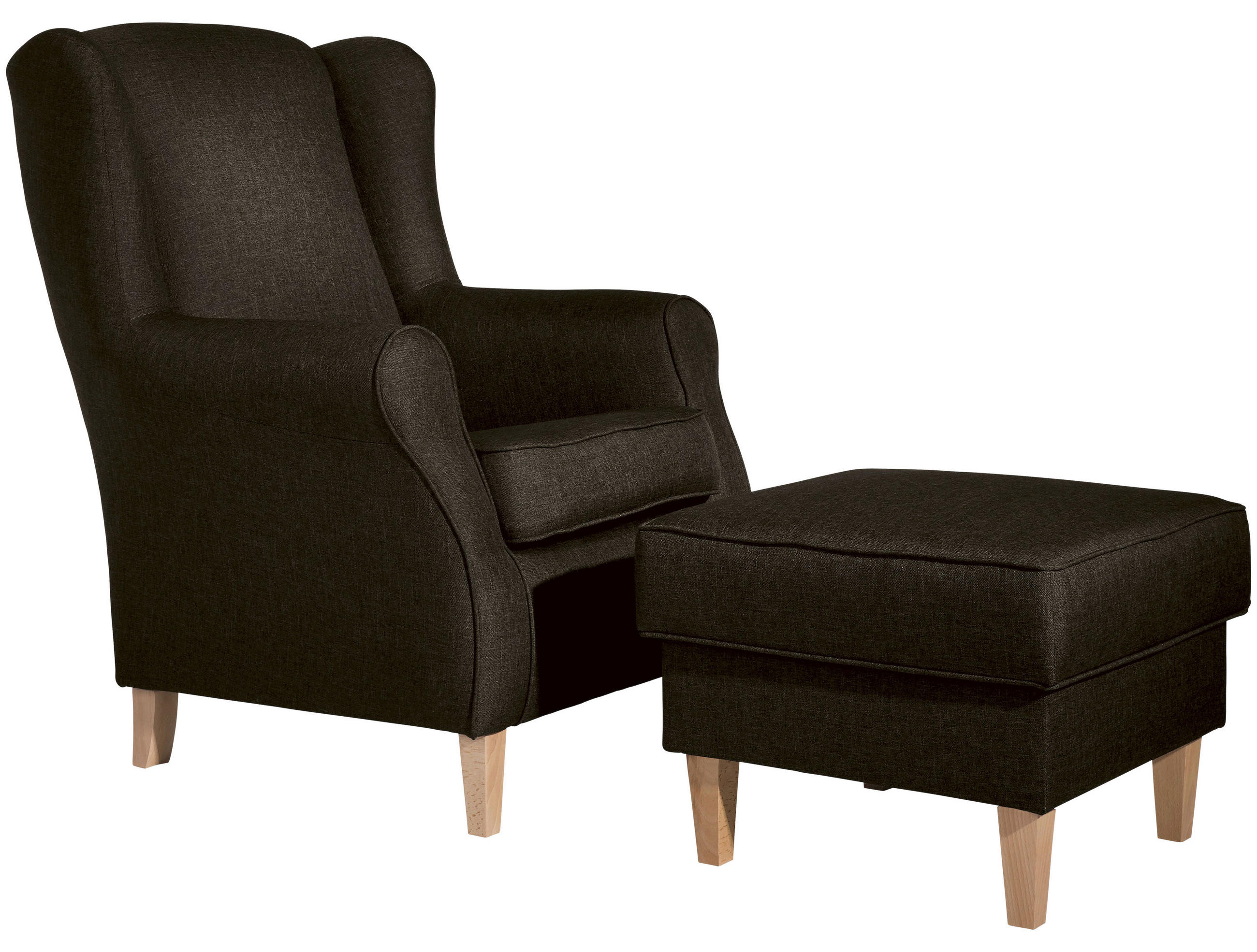 HOCKER Flachgewebe Braun - Buchefarben/Braun, Design, Holz/Textil (53/45/53cm) - Max Winzer