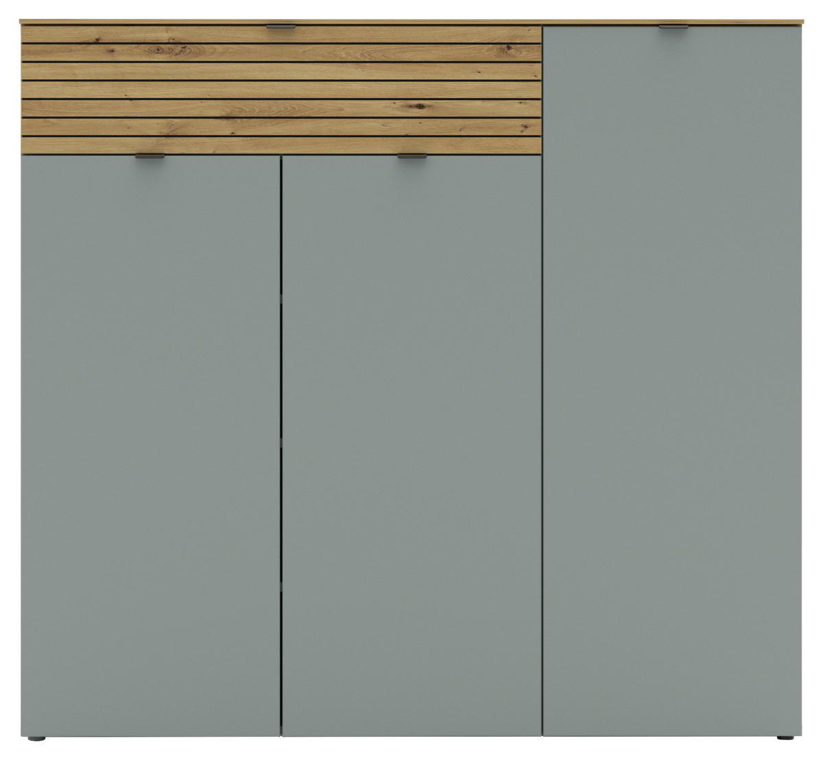 OMARA ZA ČEVLJE zelena, hrast artisan - črna/zelena, Moderno, kovina/leseni material (136/125/41cm) - Voleo