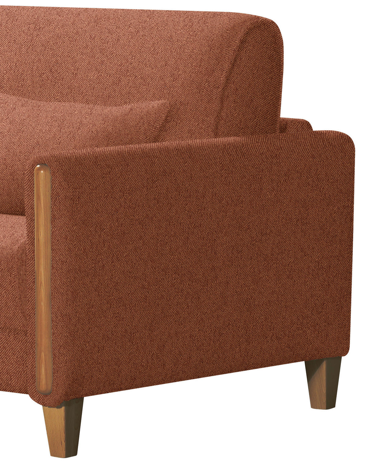 SCHLAFSOFA in Flachgewebe Buchefarben, Rostfarben  - Rostfarben/Buchefarben, Design, Holz/Textil (174/88/104cm) - Niels Andersson