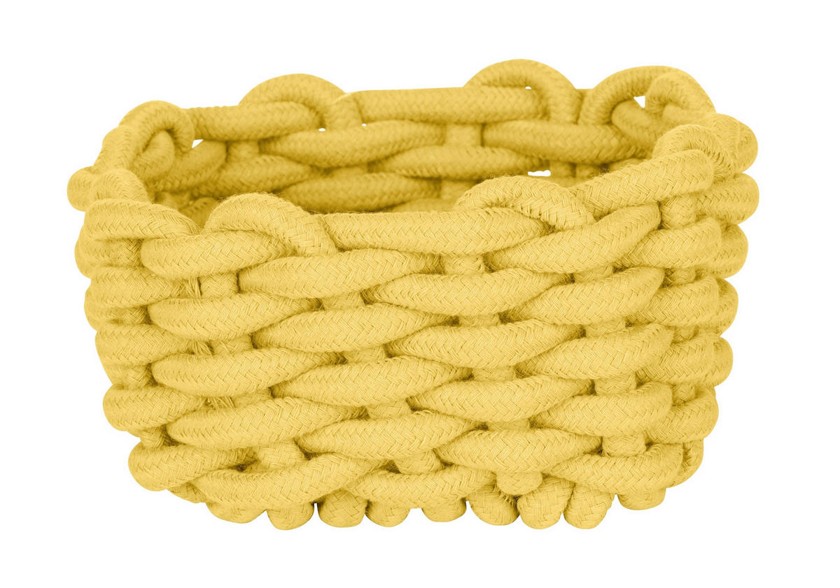 AUFBEWAHRUNGSKÖRBCHEN  - Senfgelb, KONVENTIONELL, Textil (16,5/7,5/16,5cm) - Schöner Wohnen