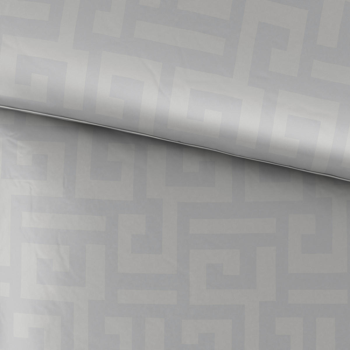 WENDEBETTWÄSCHE Mila Satin 135/200 cm  - Silberfarben, Basics, Textil (135/200cm) - Bio:Vio