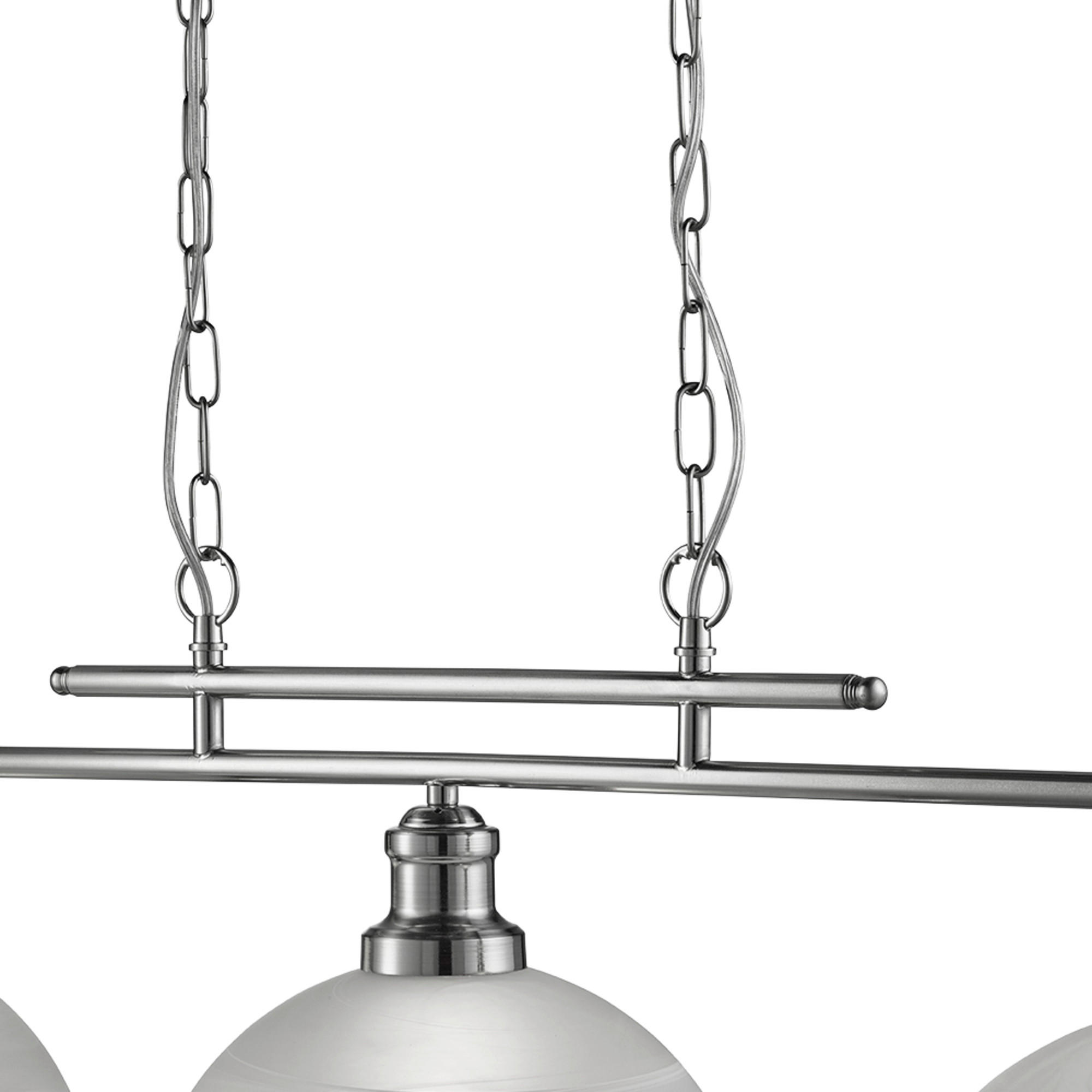 HÄNGLAMPA Bistro 100/82/28 cm  - vit/silver, Design, metall/glas (100/82/28cm)