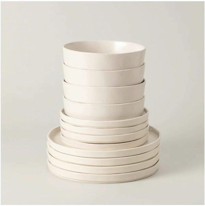 KOMBISERVICE Lagoa 12-teilig  - Perlmutt, Basics, Keramik - Costa Nova