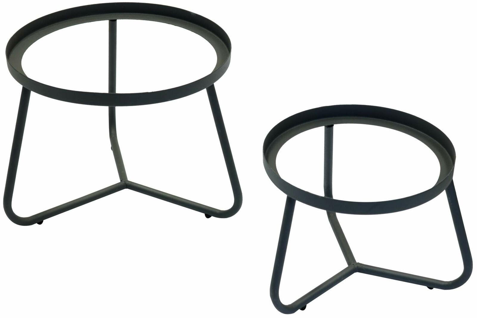 ÜBERTOPF-SET  4-teilig  - Schwarz, Basics, Kunststoff/Metall - Atrigo