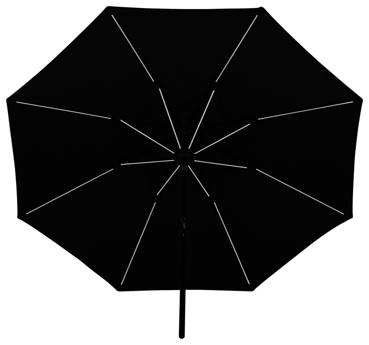 SONNENSCHIRM 270 cm  - Schwarz, KONVENTIONELL (270/241/270cm) - Gardenson