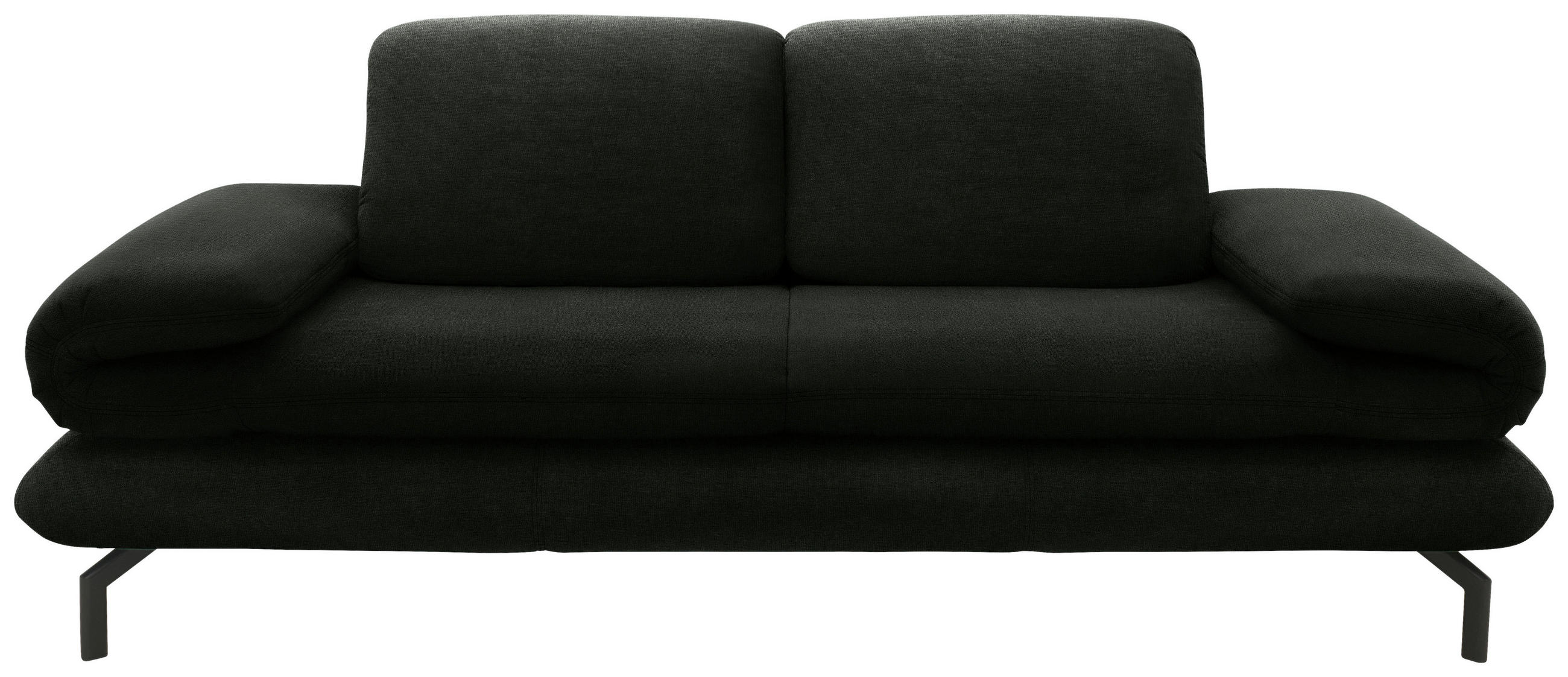 2-SITZER-SOFA Webstoff Dunkelgrün  - Dunkelgrün/Schwarz, Design, Textil/Metall (204 (264)/83 (110)/98cm) - LOOKS by W.Joop