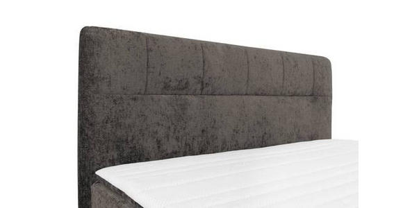 BOXSPRINGBETT 180/200 cm,  in Braun, Topper, H3 + H3 = fest  - Schwarz/Braun, Design, Textil/Metall (180/200cm) - Esposa