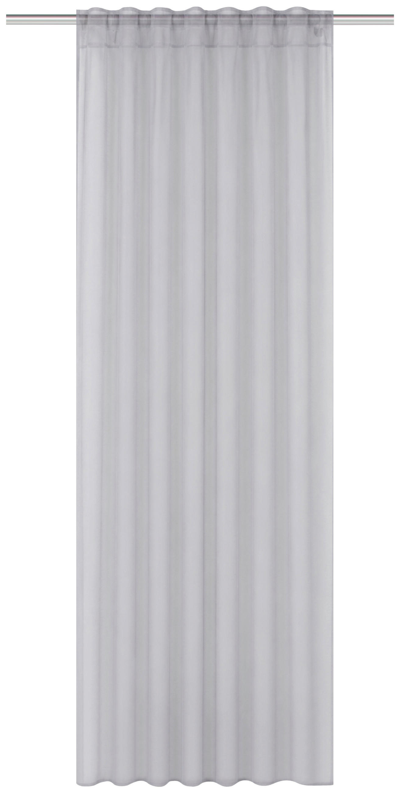 FERTIGVORHANG halbtransparent  - Grau, Basics, Textil (140/245cm)
