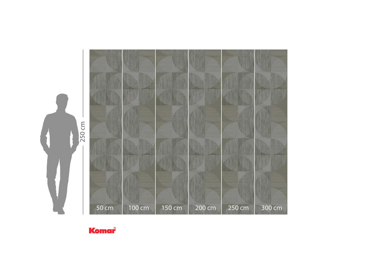 NON WOVEN-TAPET 300/250 cm  - vit/brun, Basics (300/250cm) - Komar