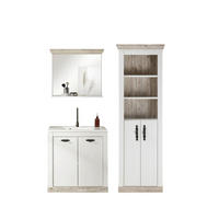 BADEZIMMER 3-teilig  in  - Schwarz/Pinienfarben, Design, Naturmaterialien/Holzwerkstoff (81/200/35cm) - MID.YOU