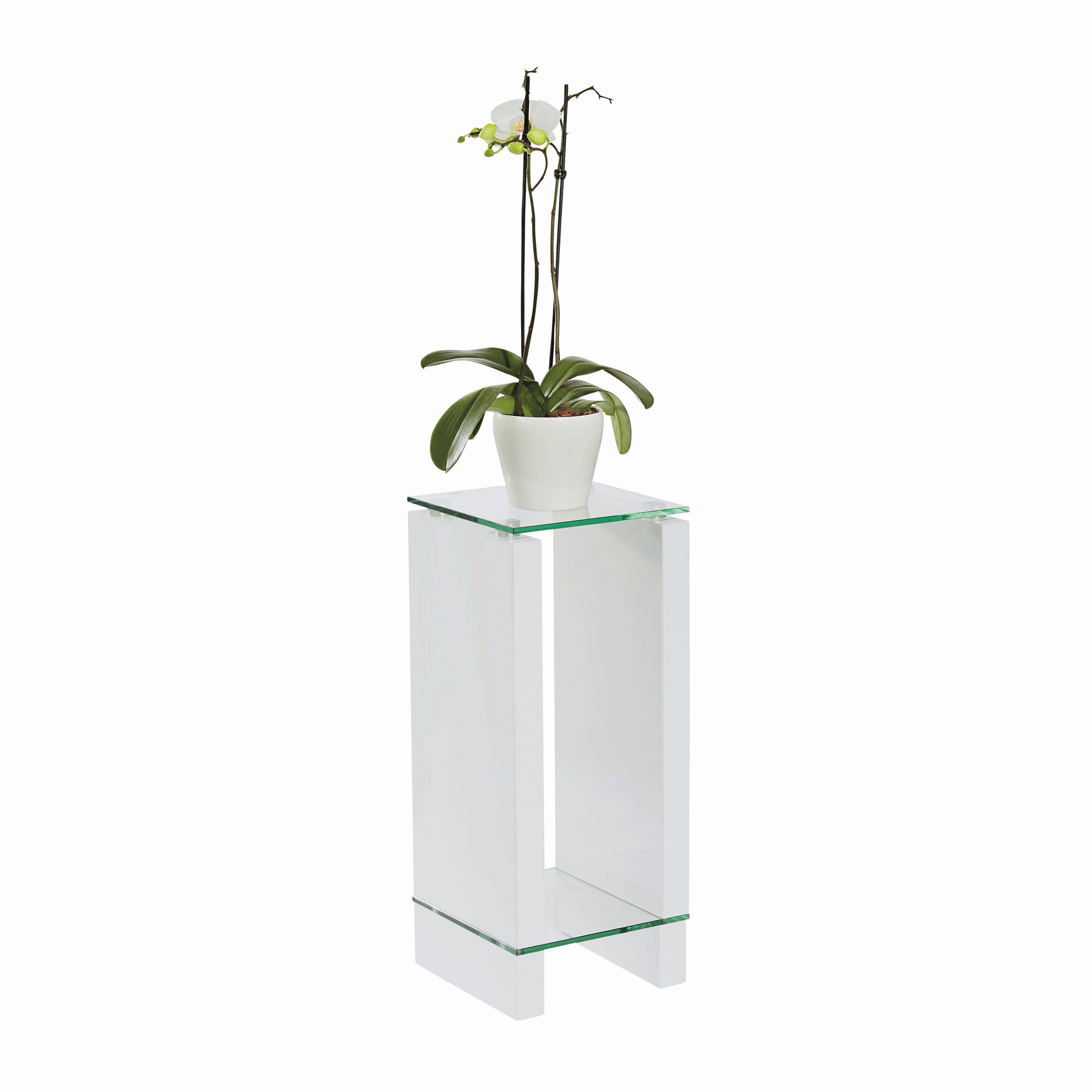 Carryhome Blumentisch Klar, Weiß 25x60x25 cm