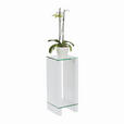 BLUMENTISCH Glas, Holzwerkstoff  - Klar/Weiß, Design, Glas/Holzwerkstoff (25/25/60cm) - Carryhome