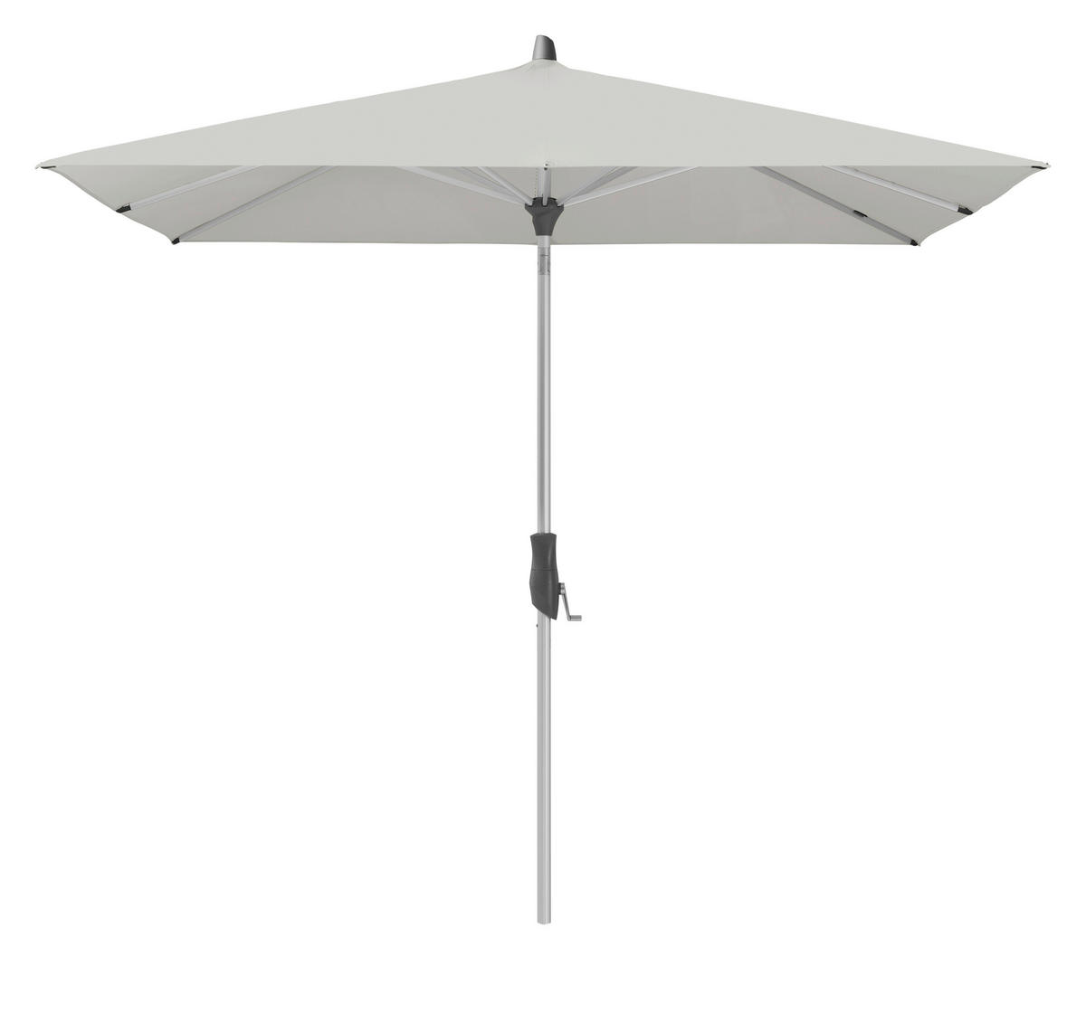 SONNENSCHIRM 250x200 cm Grau  - Silberfarben/Grau, Basics, Textil/Metall (250/200cm) - Glatz