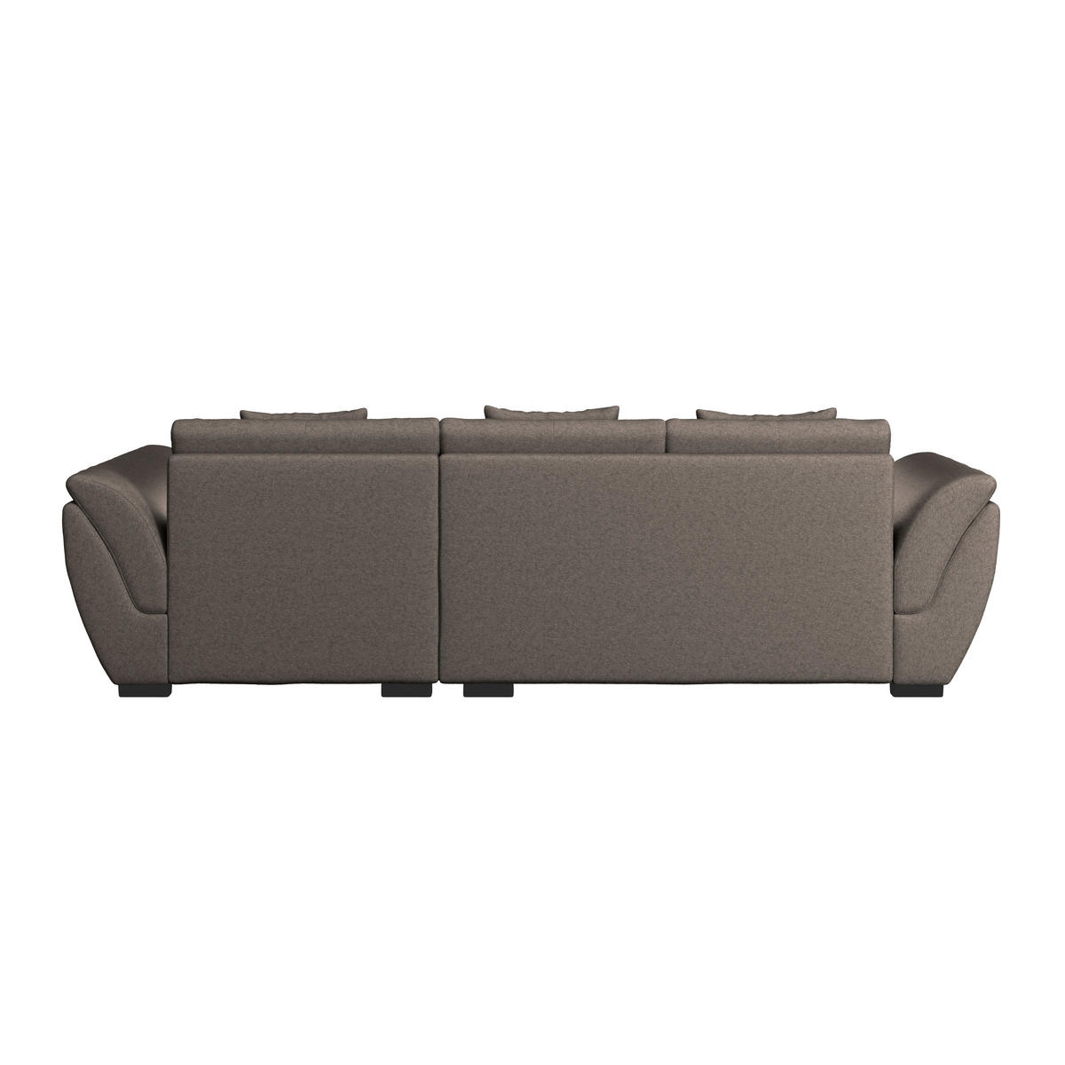 ECKSOFA in Webstoff Braun  - Braun, Design, Kunststoff/Textil (278/187cm) - Livetastic