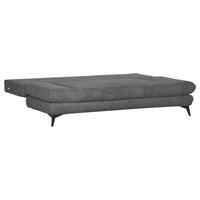 SCHLAFSOFA  mit Stoffauswahl, Liegefunktion, Schlafen auf Sitzhöhe, Rücken echt Cord Dunkelgrau  - Dunkelgrau/Schwarz, KONVENTIONELL, Textil/Metall (200/78/95cm) - home24